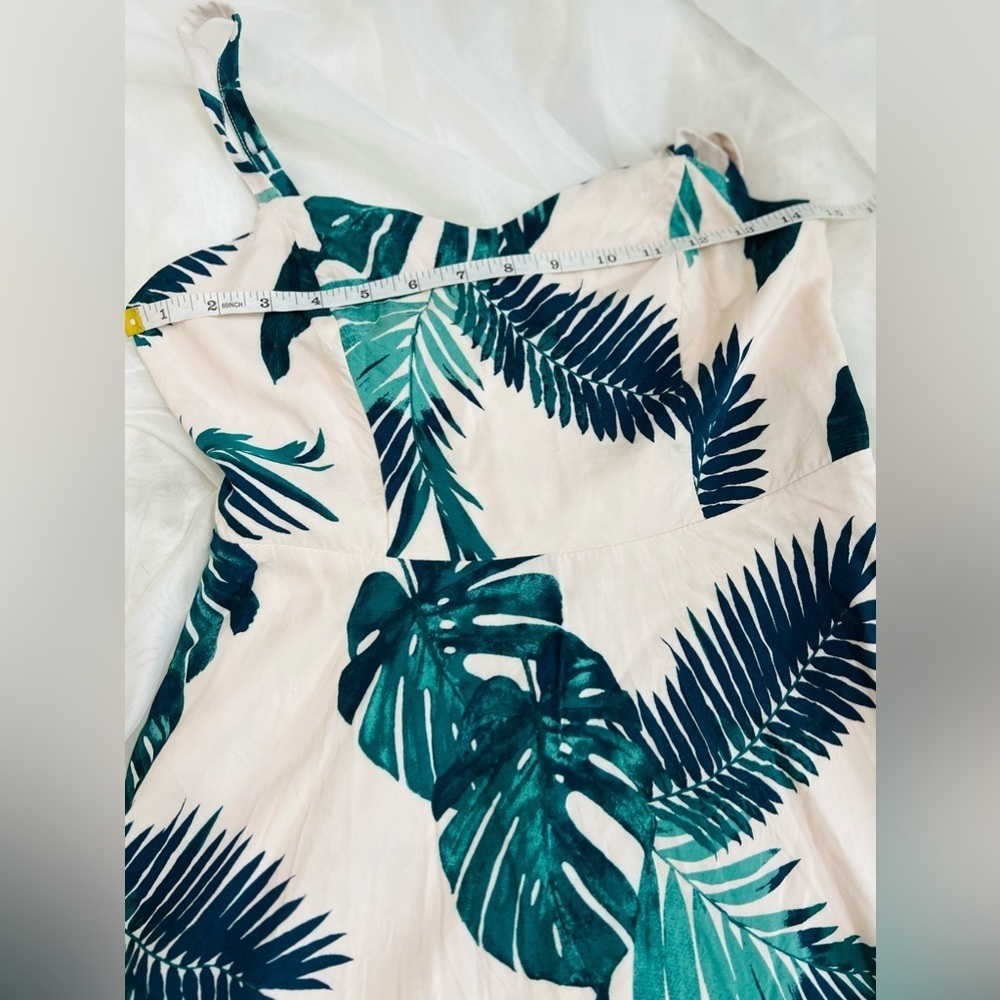 Old Navy Women's Pink Green Palm Leaf Printed Cami Sleeveless Dress Size Medium - Picture 11 of 13